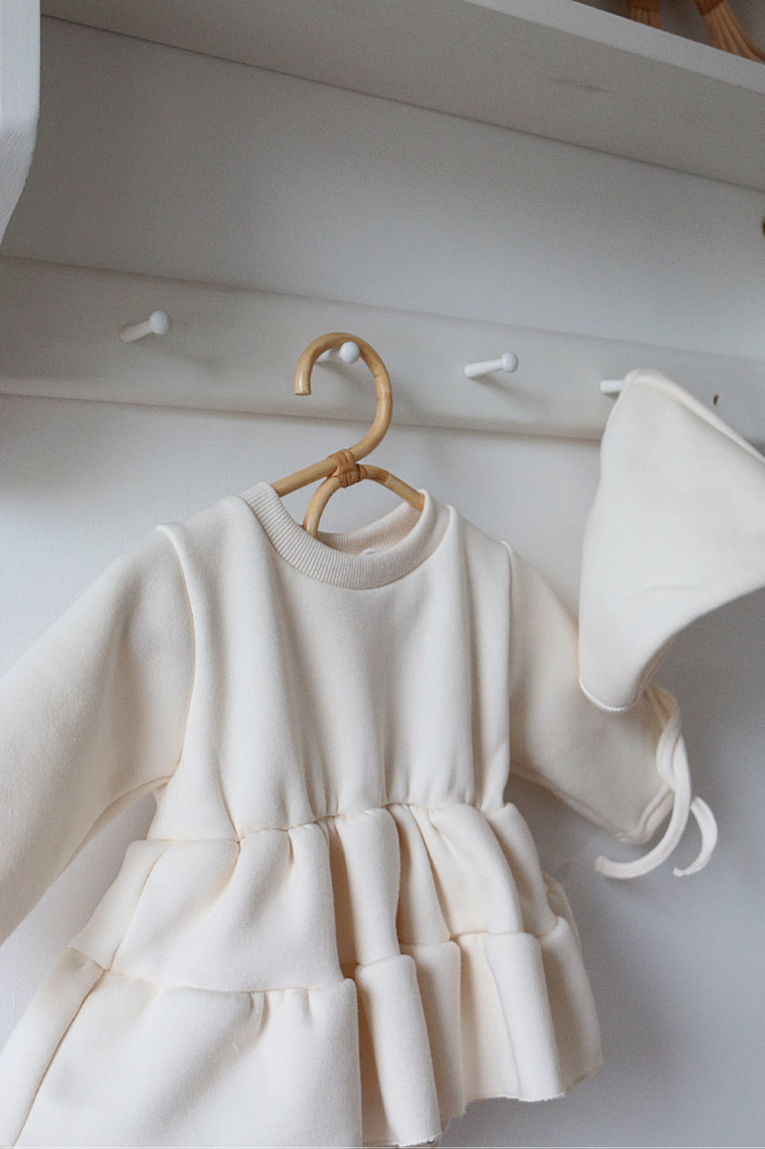 CAN CAN RUFFLE ROMPER WITH BONNET