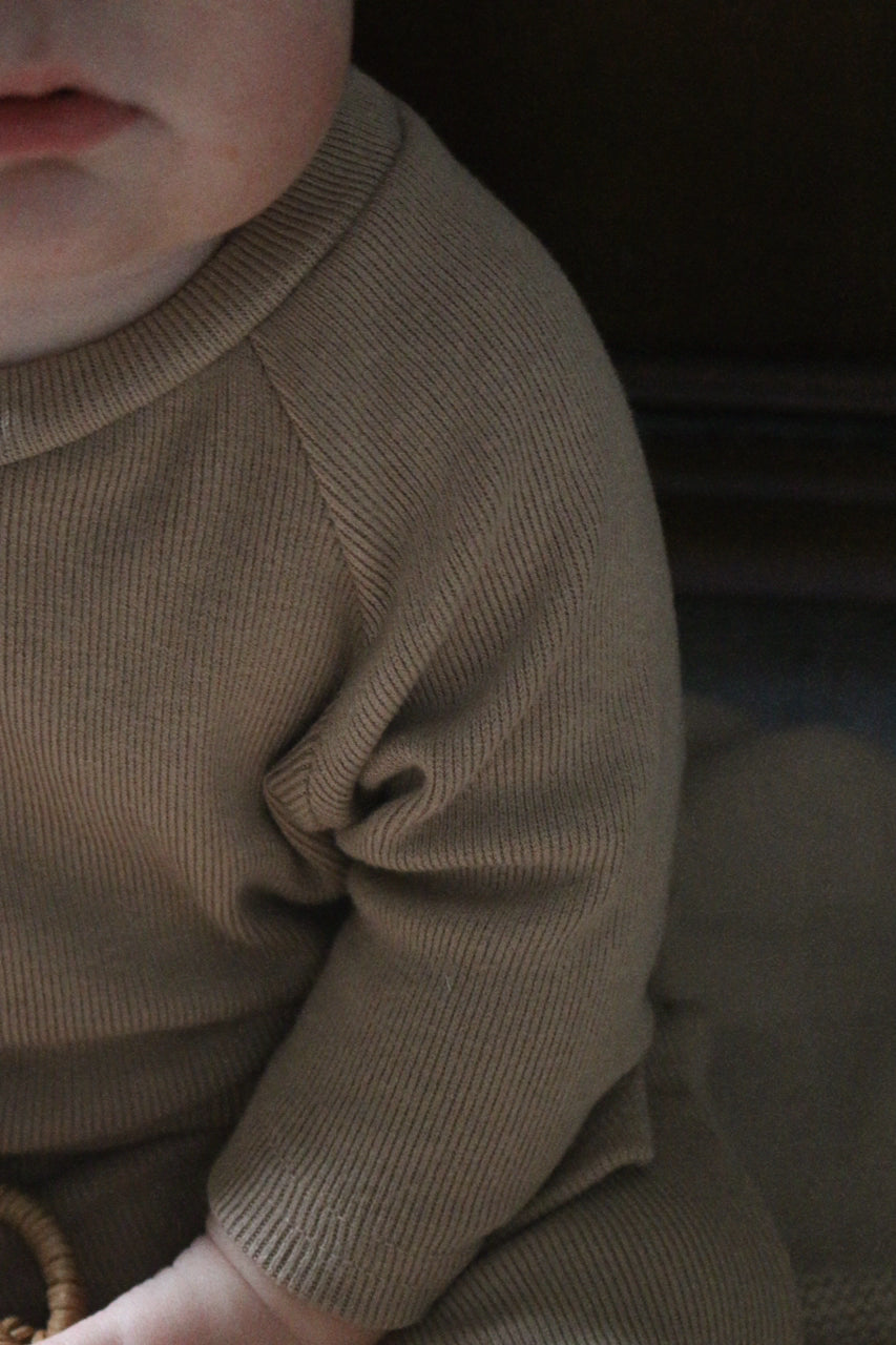 ULTRA SOFT KNIT RIBBED LOUNGE TOP - COCO
