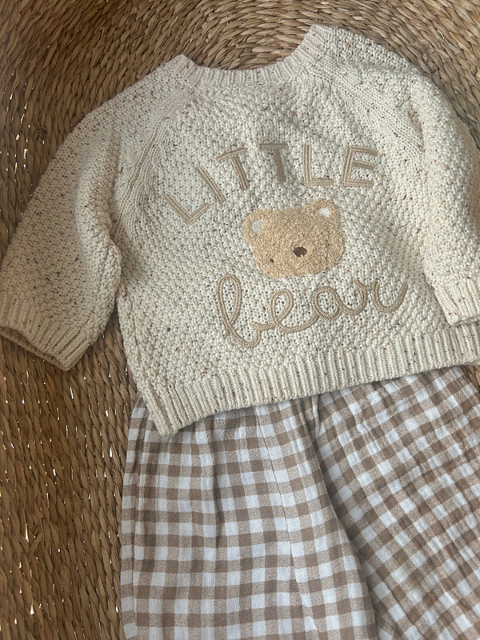 'LITTLE BEAR' ULTRA SOFT OATY CARDIGAN