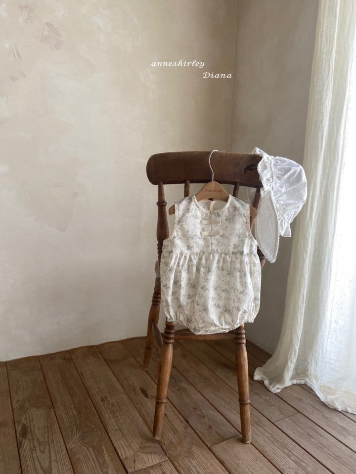 Ditsy Floral Print Cotton Bow Romper - Anne Shirley image 2