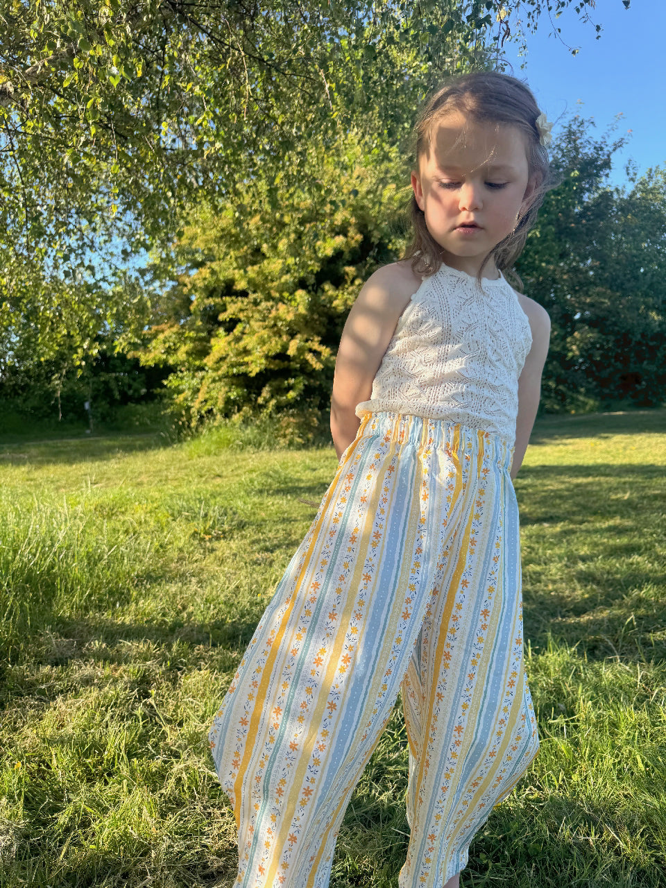 DAISY FLORAL YELLOW & BLUE PANTS
