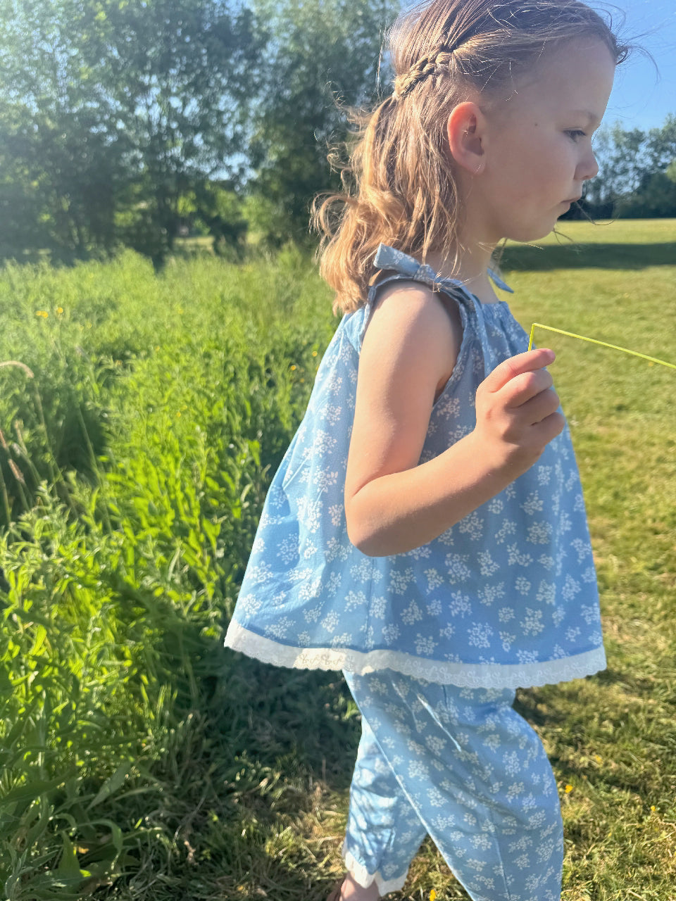 BLUE FLORAL COTTON CO-ORD