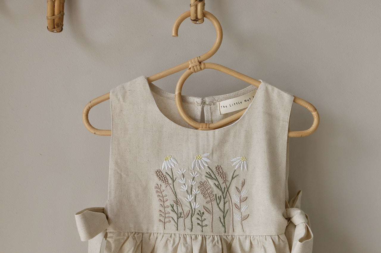 Embroidery Floral Linen Pinafore image 8
