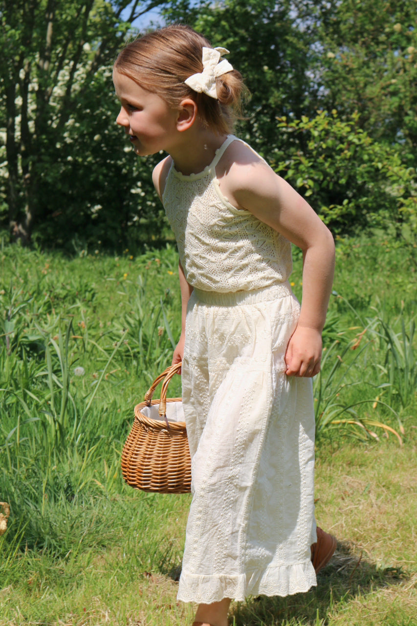 IVORY WIDE BRODERIE CULOTTES