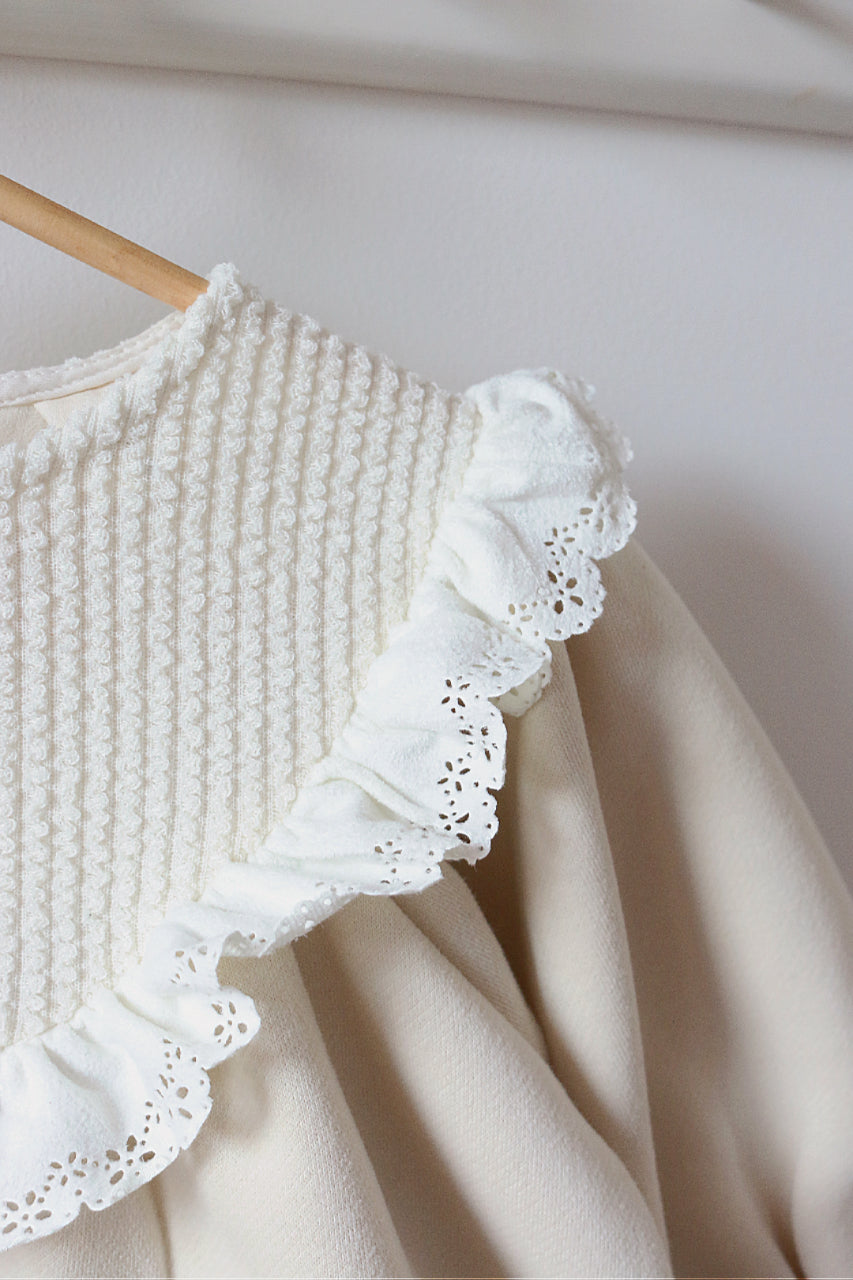 ANGEL FRILL JERSEY ROMPER