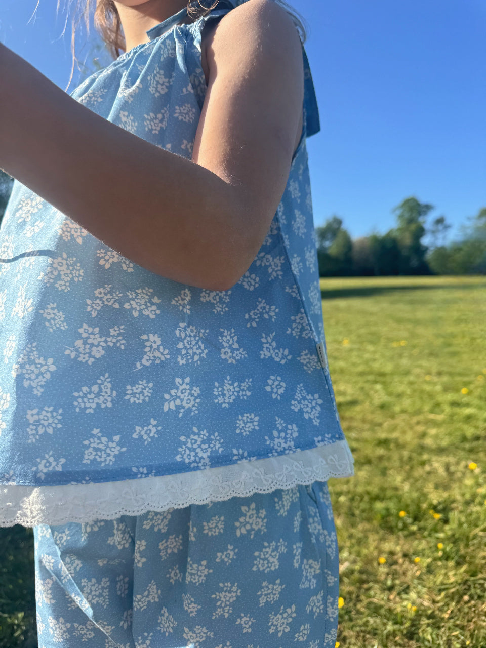 BLUE FLORAL COTTON CO-ORD