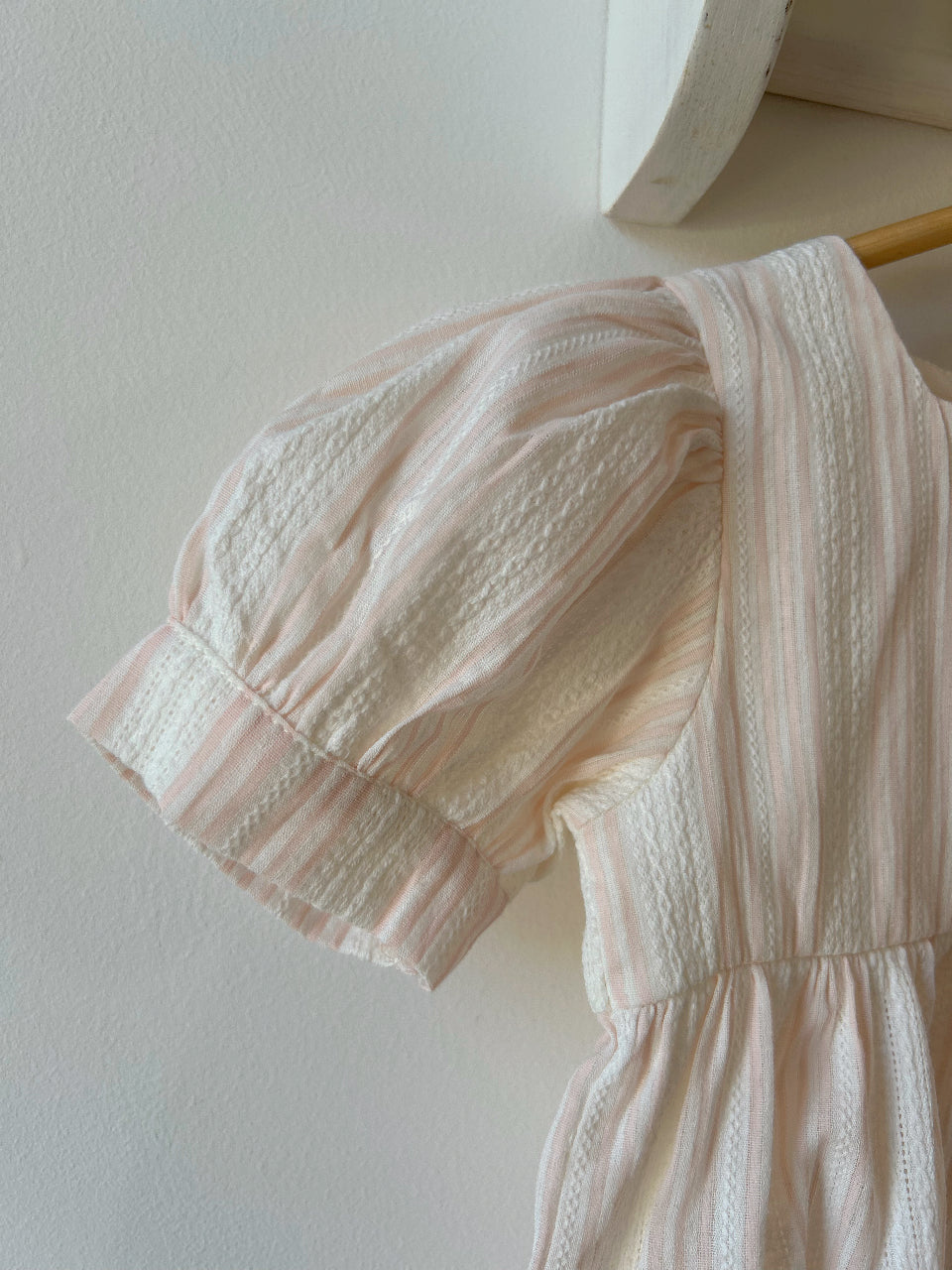 PINK & CREAM STRIPED PASTEL ROMPER