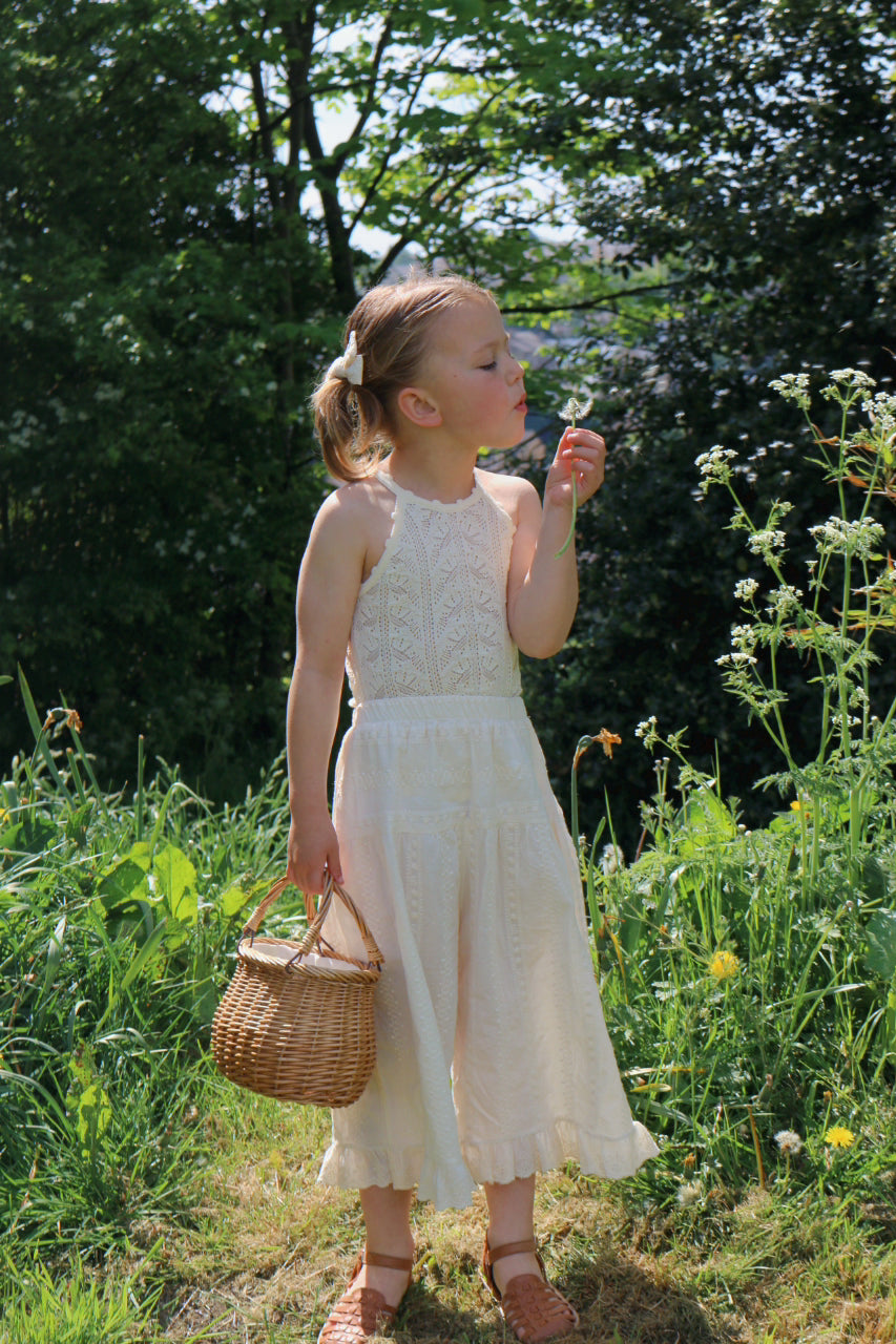 IVORY WIDE BRODERIE CULOTTES