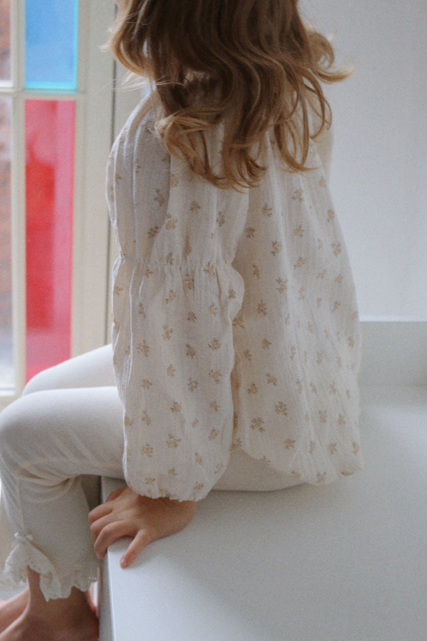 DAINTY FLORAL PRINT COTTON BLOUSE
