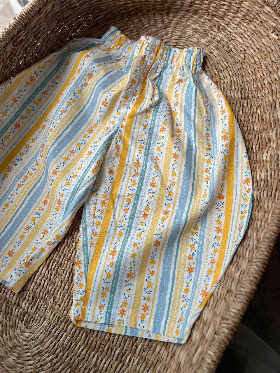 DAISY FLORAL YELLOW & BLUE PANTS