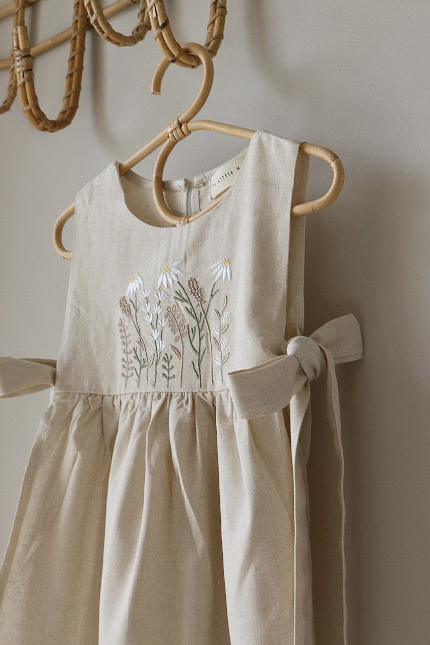 Embroidery Floral Linen Pinafore image 6