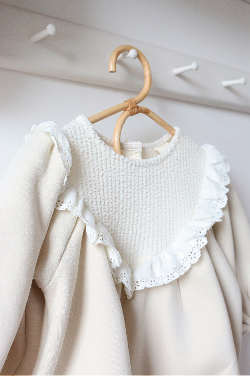 ANGEL FRILL JERSEY ROMPER