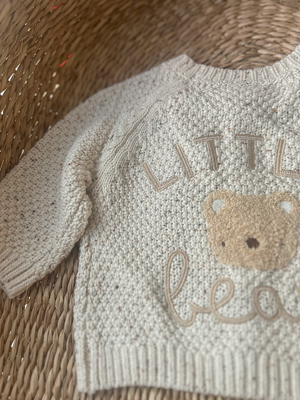 'LITTLE BEAR' ULTRA SOFT OATY CARDIGAN