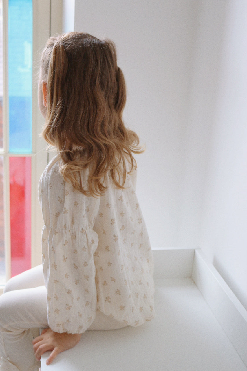 DAINTY FLORAL PRINT COTTON BLOUSE