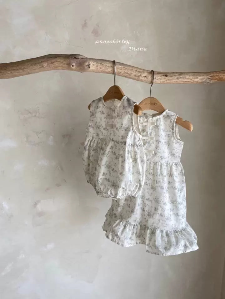 Ditsy Floral Print Cotton Bow Romper - Anne Shirley image 4