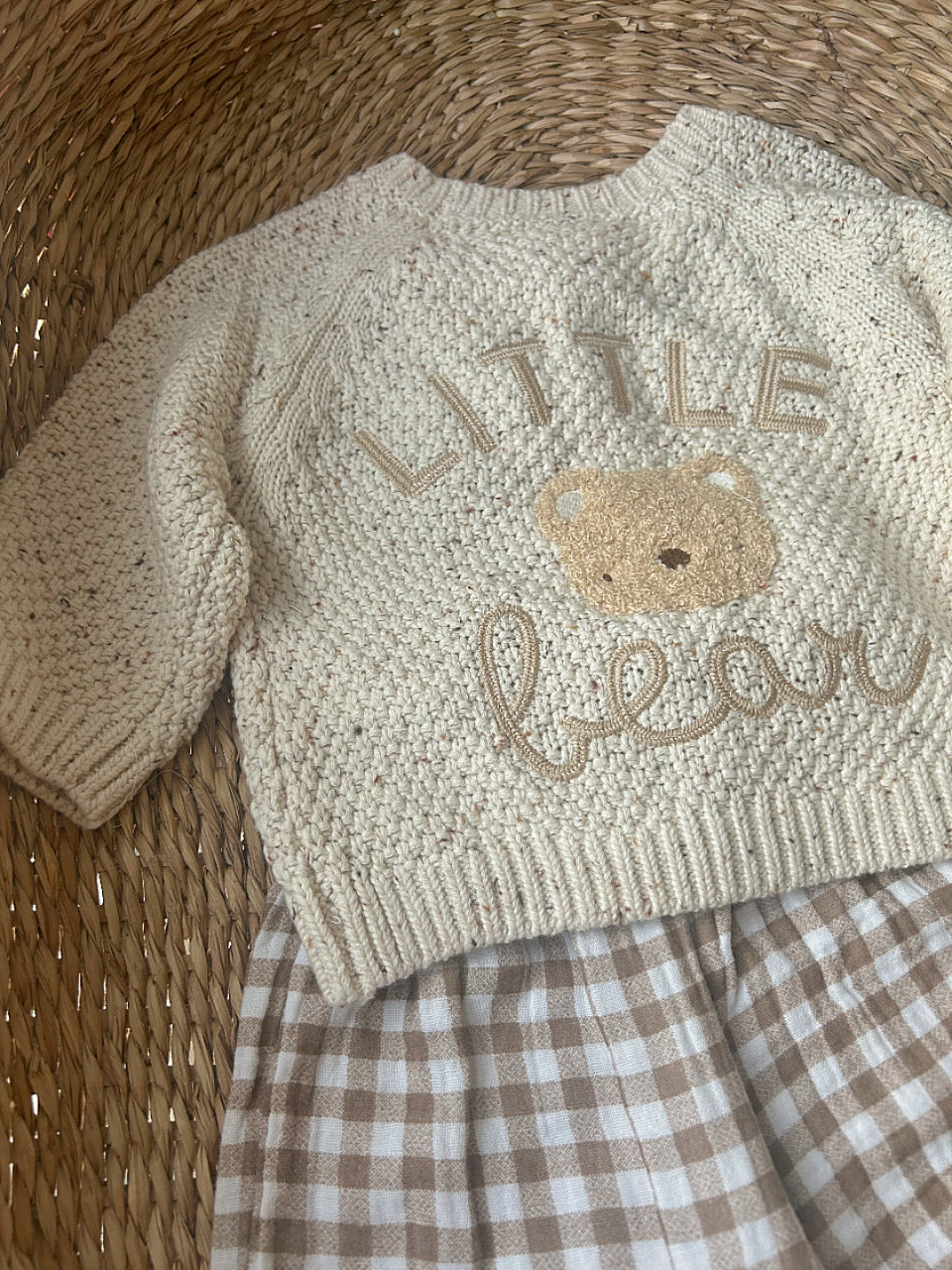 'LITTLE BEAR' ULTRA SOFT OATY CARDIGAN