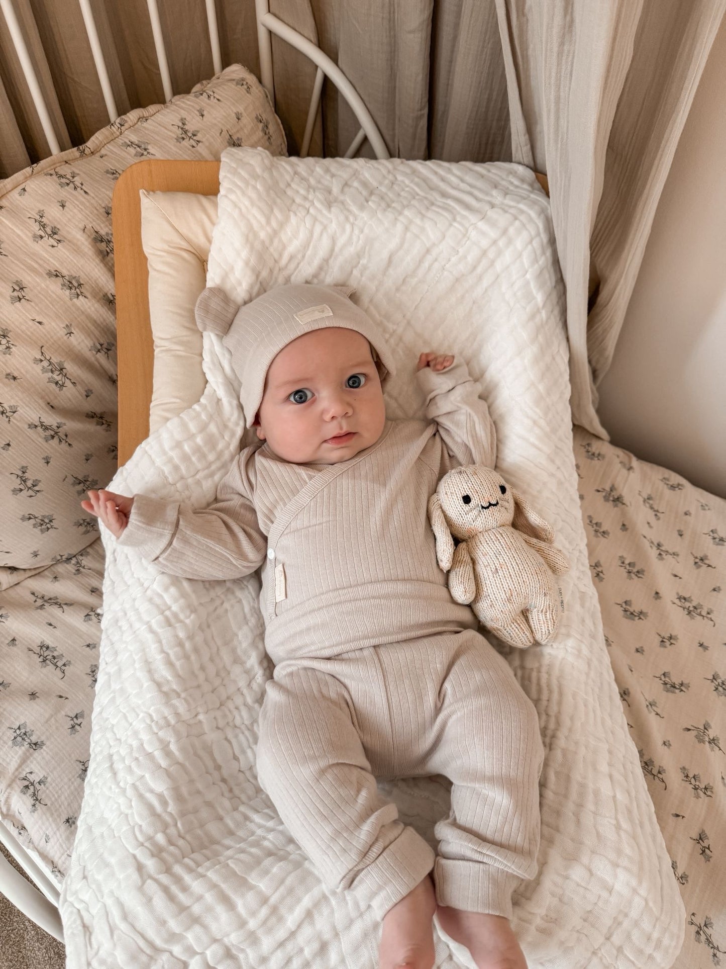 ORGANIC COTTON 3 PIECE RIBBED SET