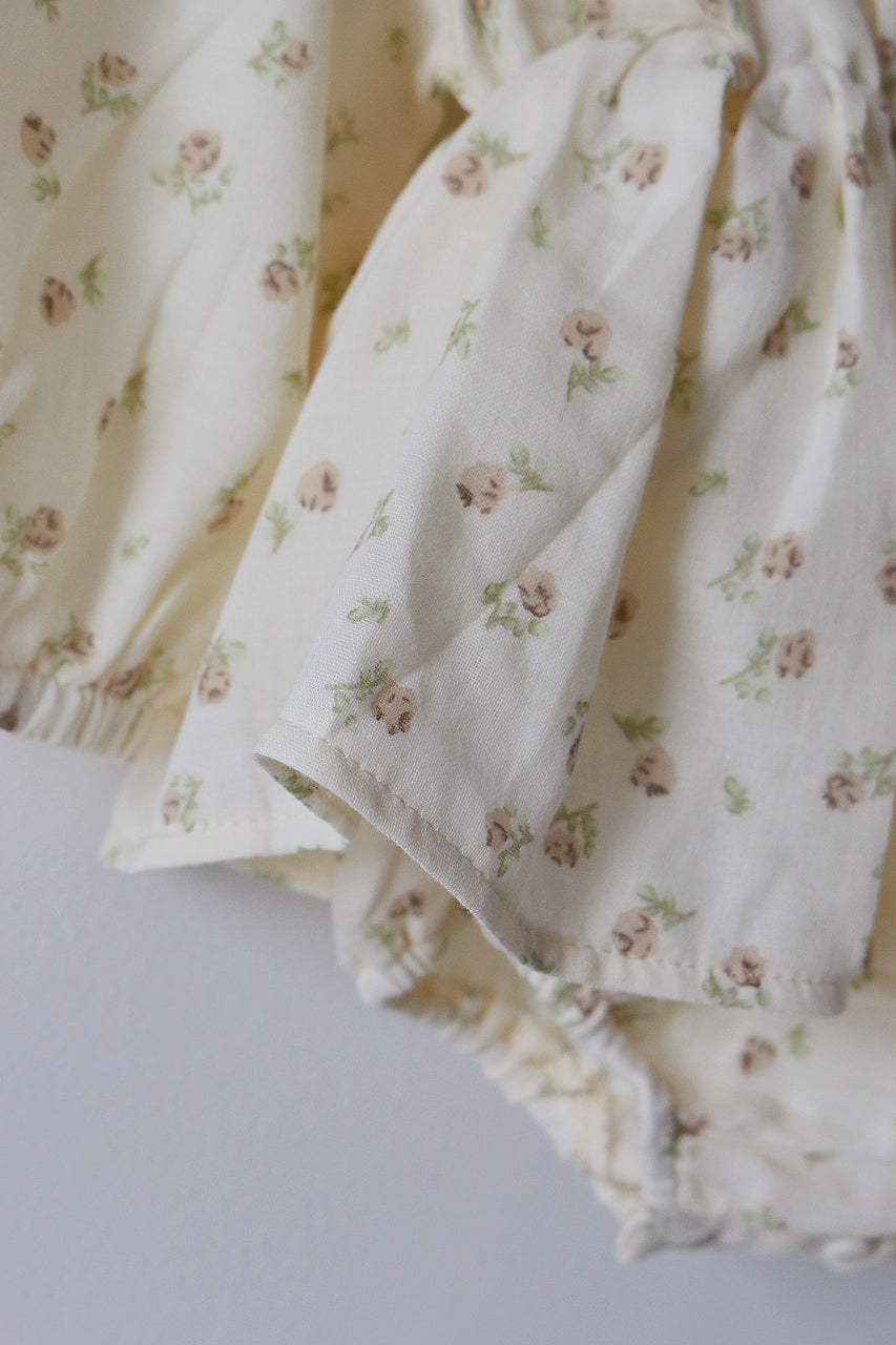 Floral patterned fabric on a light background