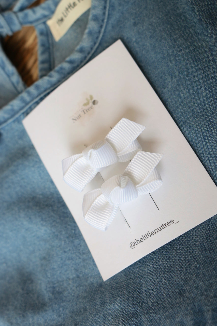 PETIT BOW SET - WHITE