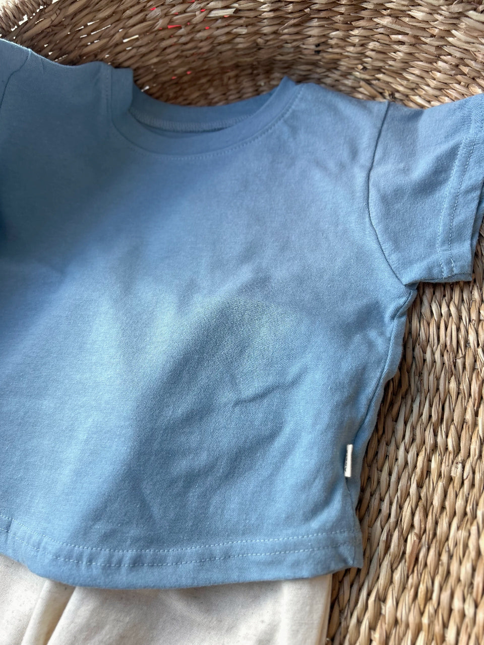 BOXY STYLE LINEN T-SHIRT - BLUE DUSK