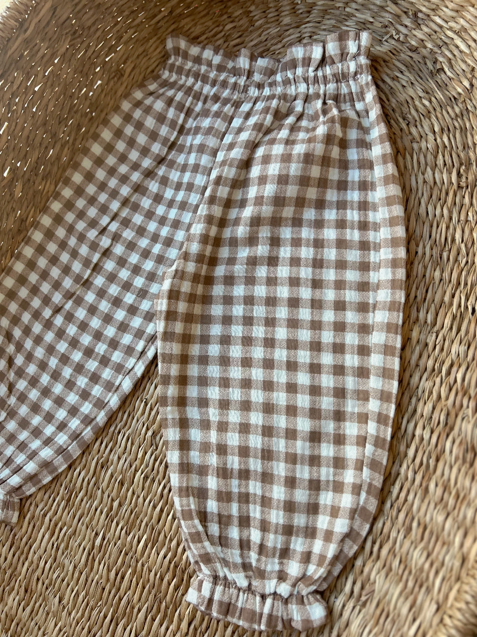ORGANIC COTTON GINGAM PANTS