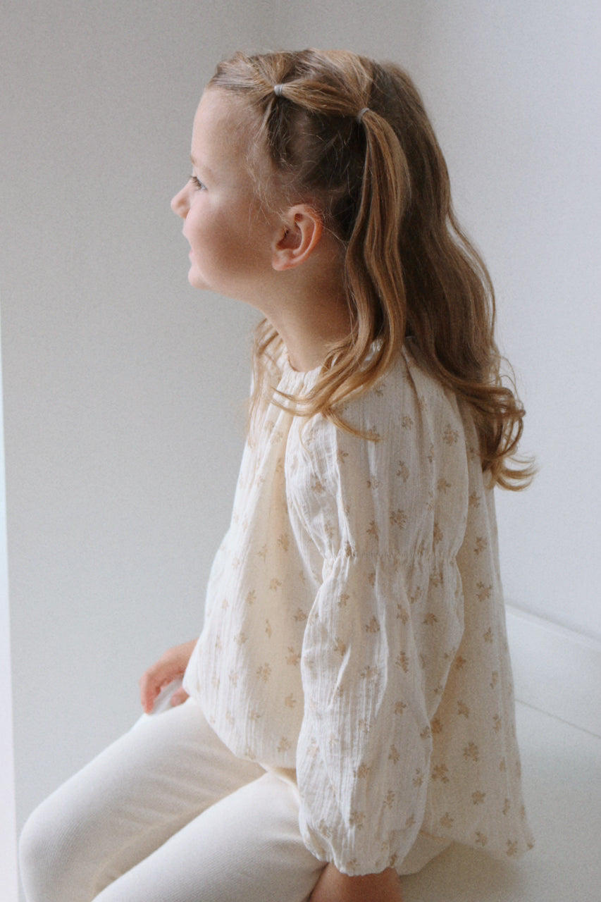 DAINTY FLORAL PRINT COTTON BLOUSE