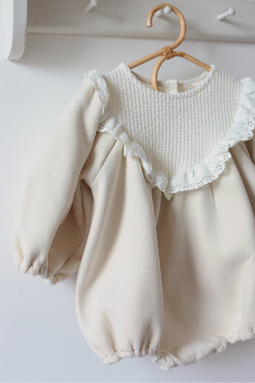ANGEL FRILL JERSEY ROMPER