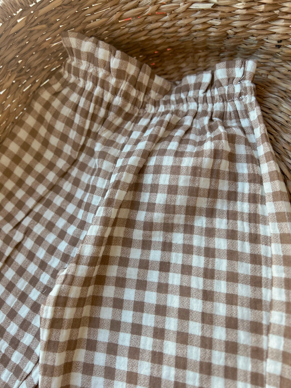 ORGANIC COTTON GINGAM PANTS