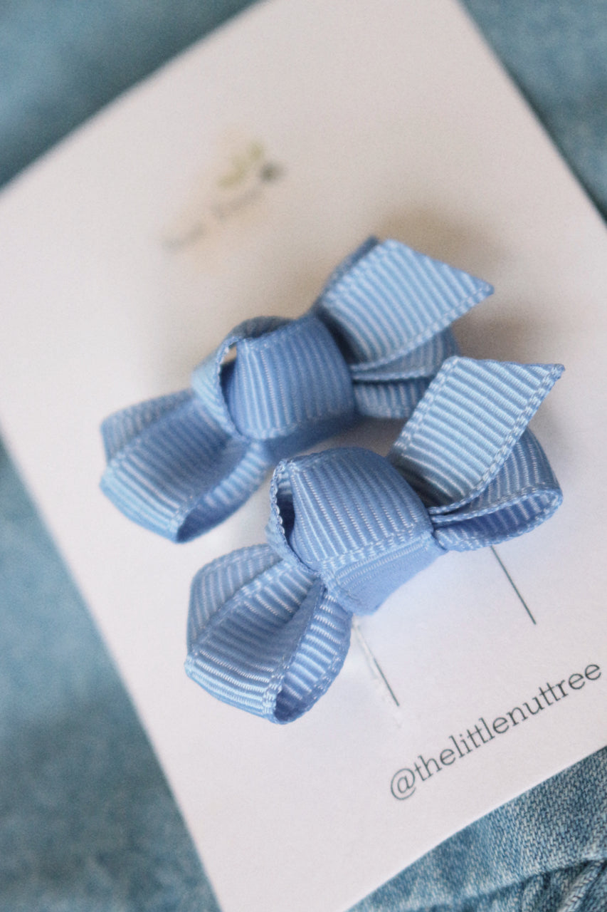 PETIT BOW SET - BLUE DUSK