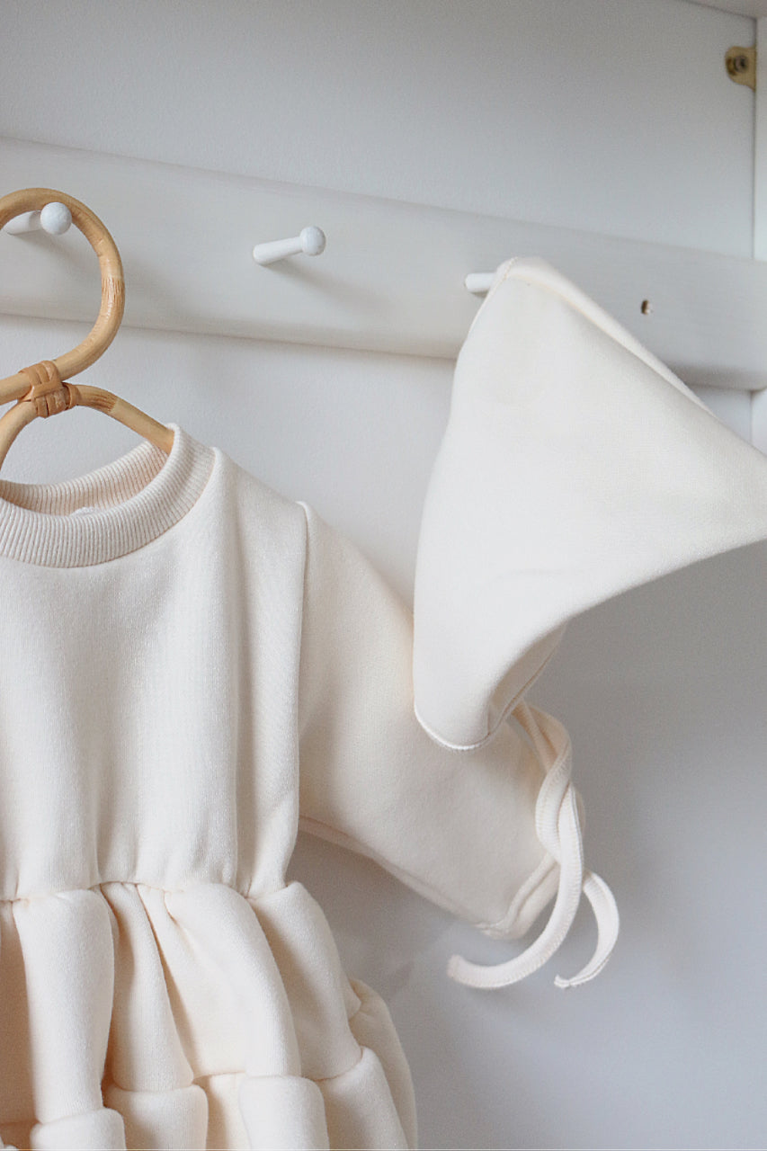 CAN CAN RUFFLE ROMPER WITH BONNET