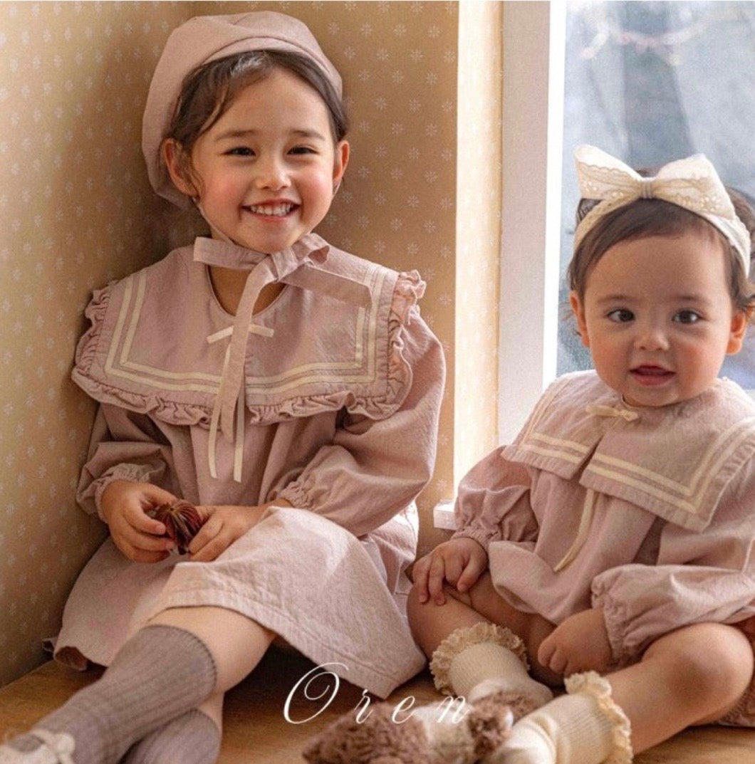 ROSE SAILOR OVERSIZED COLLAR ROMPER