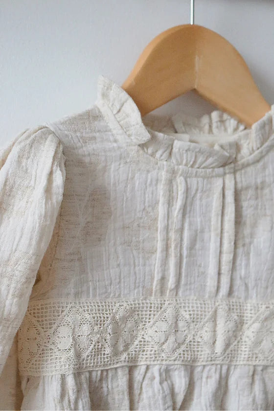 IVORY VINTAGE FLORAL COTTON ROMPER