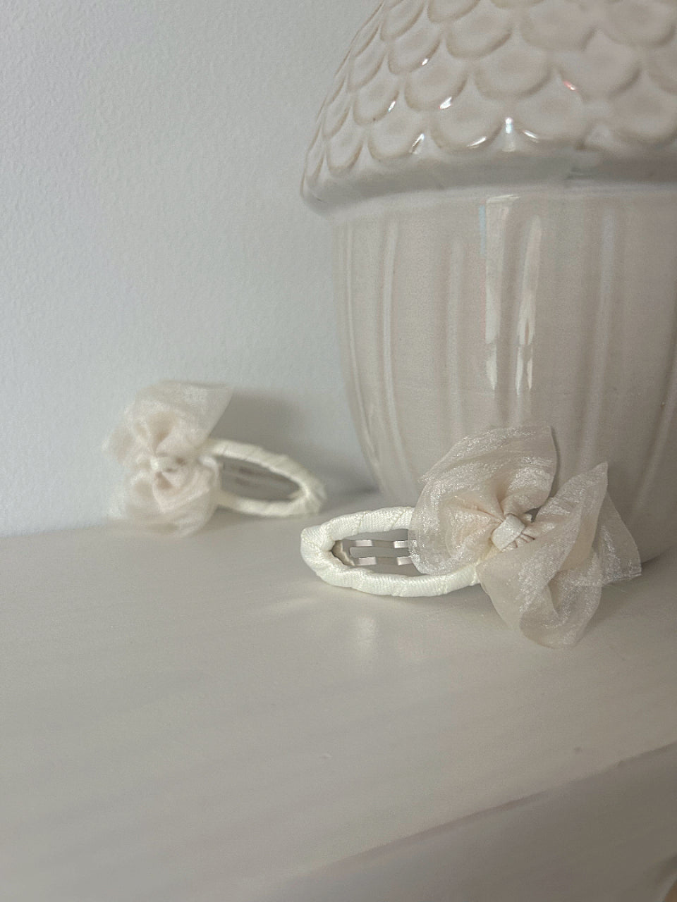 Dainty Dusky Bow Snap Clip Set image 2