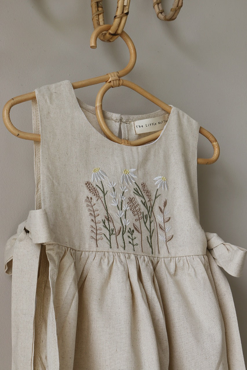 Embroidery Floral Linen Pinafore image 9