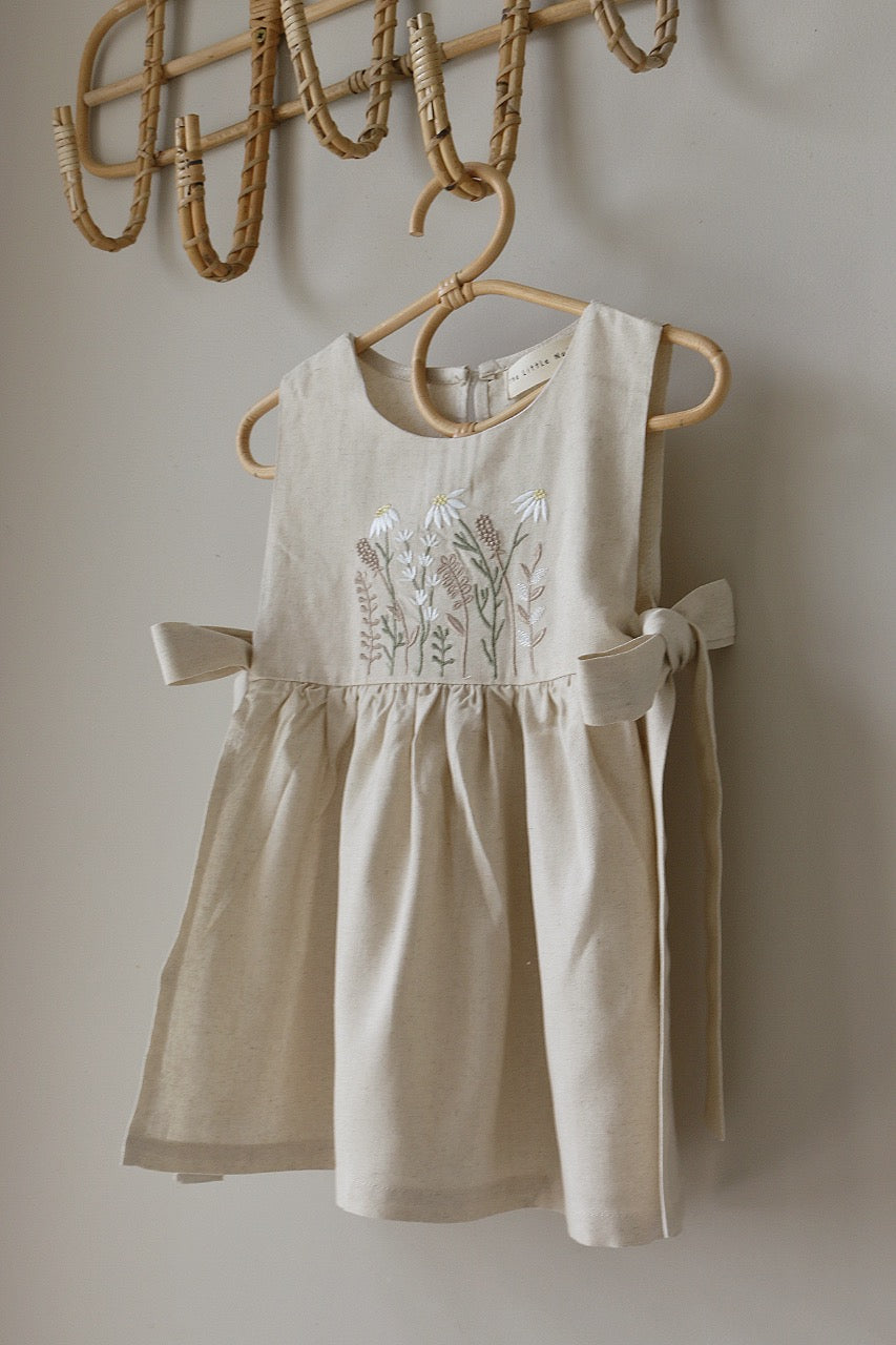 Embroidery Floral Linen Pinafore image 5