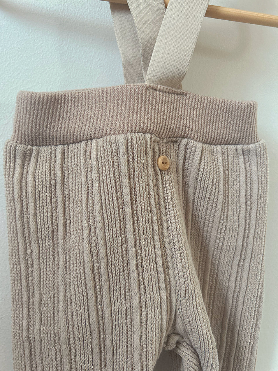 Ribbed Cotton Brace Leggings - Bebe Holic image 2