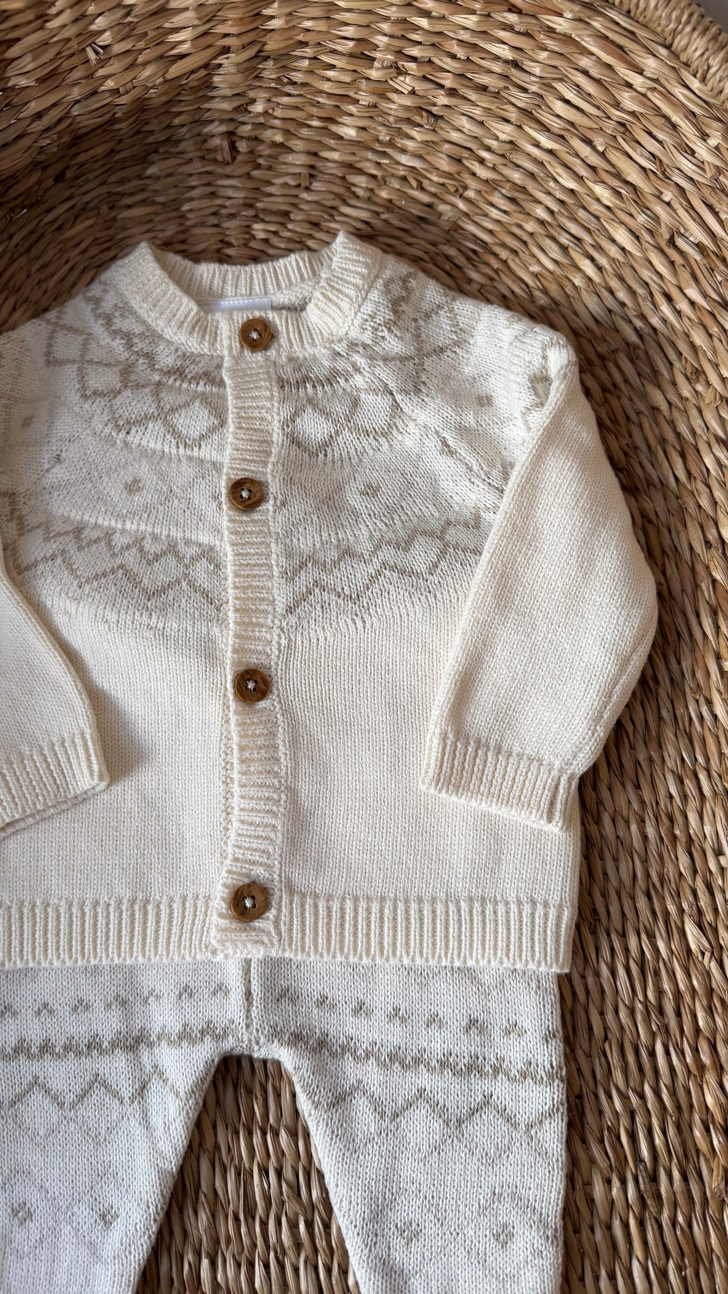 SOFT KNIT NEUTRAL FAIRISLE TWO PIECE