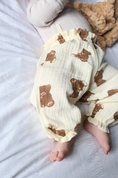 ORGANIC COTTON PANTS - TEDDY BEAR