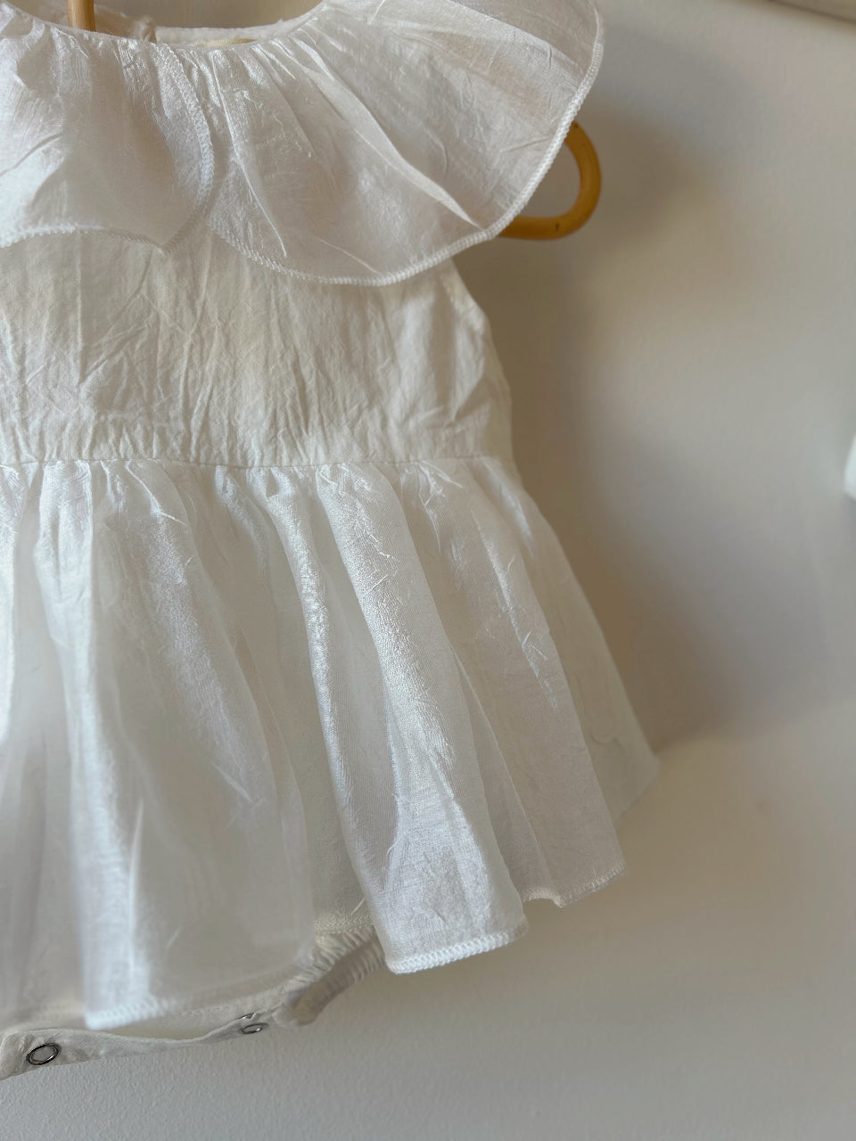 WHITE PETAL TUTU ROMPER