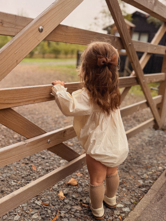 IVORY BRODERIE FRILL COTTON ROMPER
