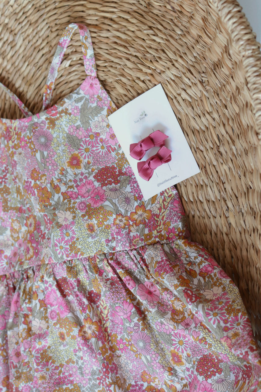 PETIT MINI BOW SET - RASPBERRY
