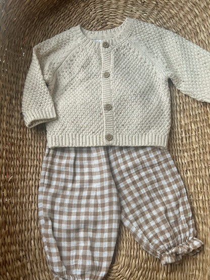 'LITTLE BEAR' ULTRA SOFT OATY CARDIGAN