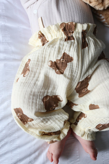 ORGANIC COTTON PANTS - TEDDY BEAR