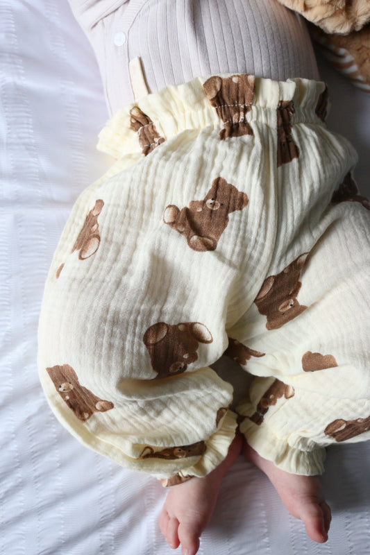 ORGANIC COTTON PANTS - TEDDY BEAR