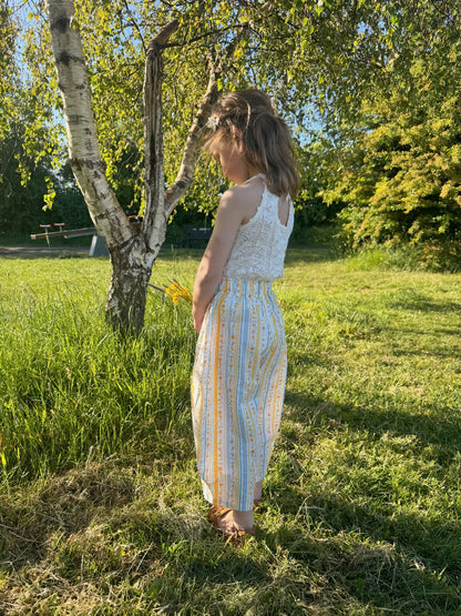 DAISY FLORAL YELLOW & BLUE PANTS