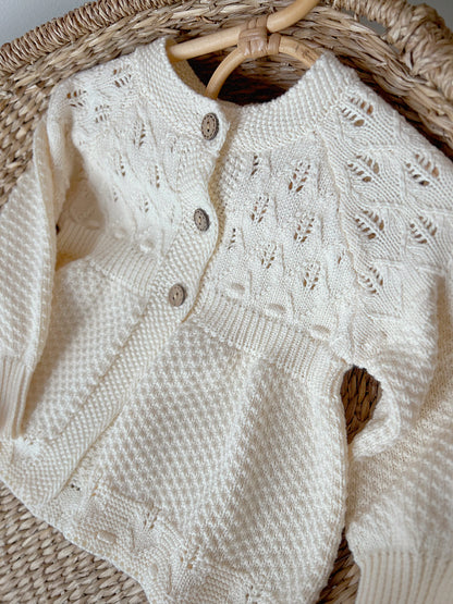 SOFT KNIT COTTON MATINEE CARDIGAN
