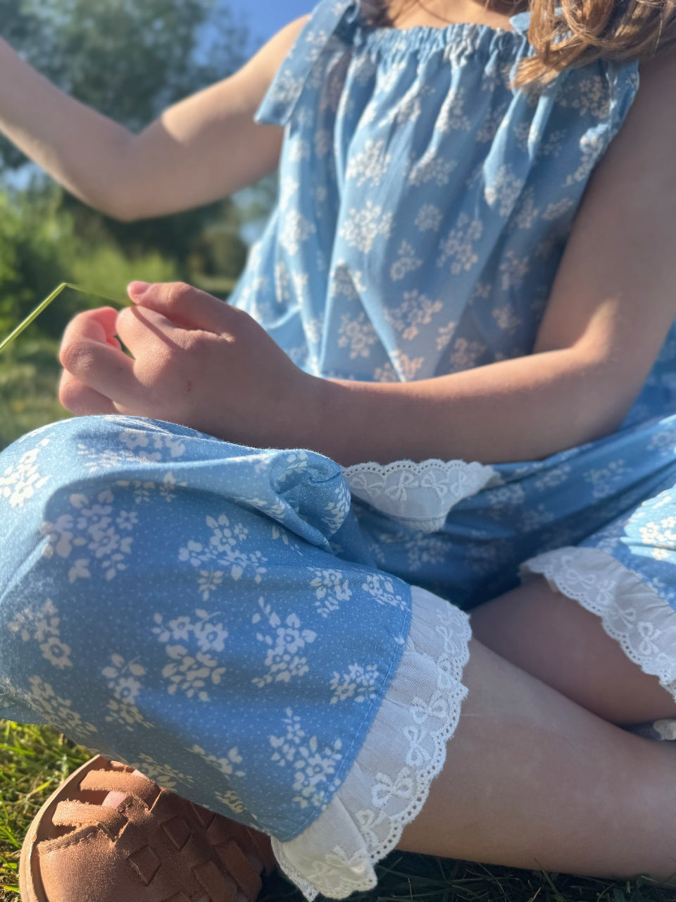 BLUE FLORAL COTTON CO-ORD
