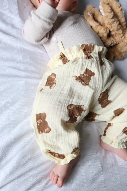 ORGANIC COTTON PANTS - TEDDY BEAR