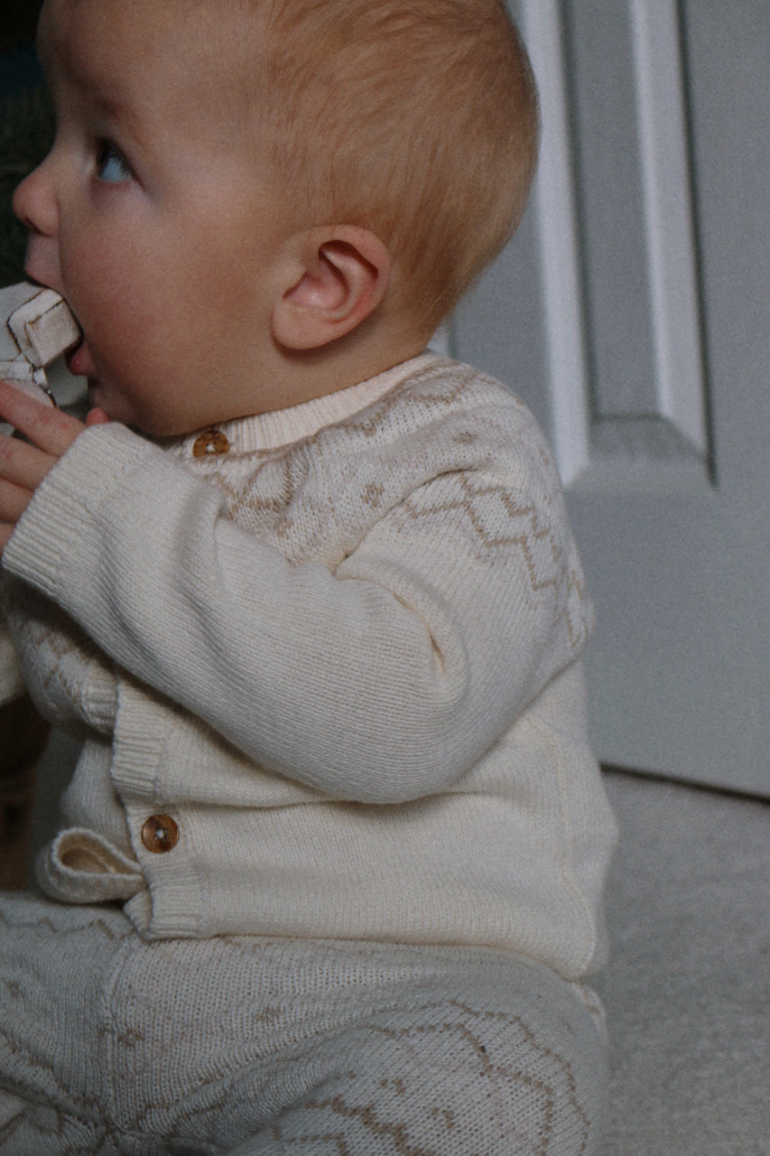 SOFT KNIT NEUTRAL FAIRISLE TWO PIECE