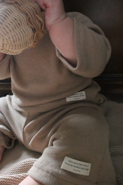 ULTRA SOFT KNIT RIBBED LOUNGE TOP - COCO